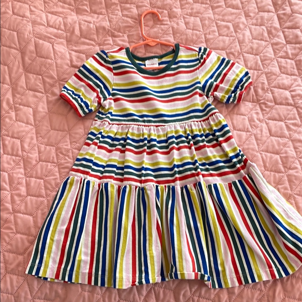 Colorful Striped Kids Dress